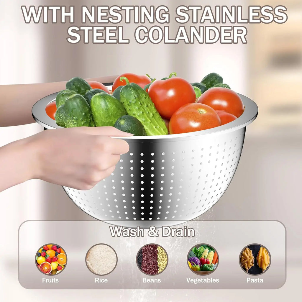 Stainless Steel Mixing Bowls with Lids