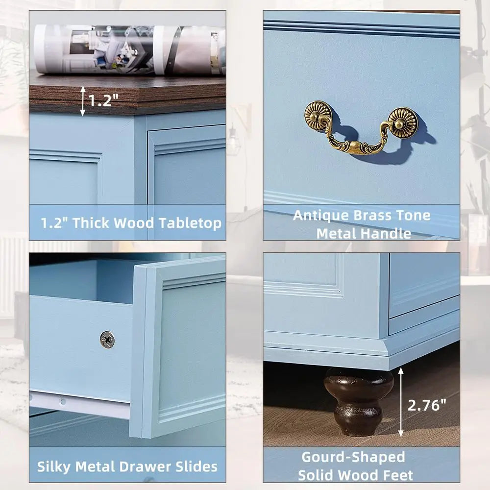 Farmhouse 54" 7 Drawers Dresser