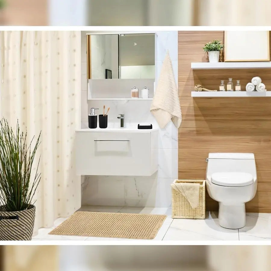 3 Pcs Farmhouse Bathroom Shower Curtain Set