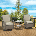 3-Piece Wicker Swivel Rocking Patio Set