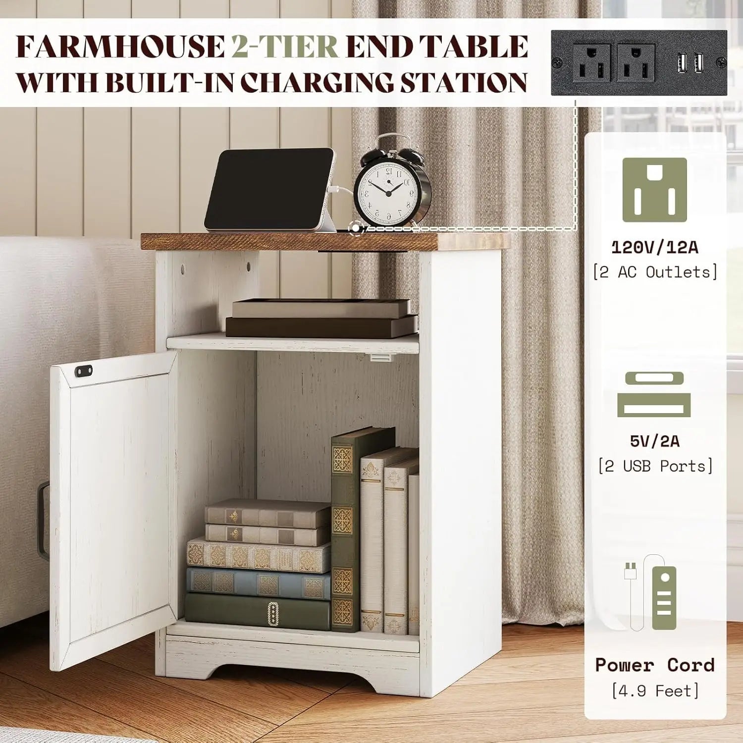 3-Piece Farmhouse Coffee & End Table Set