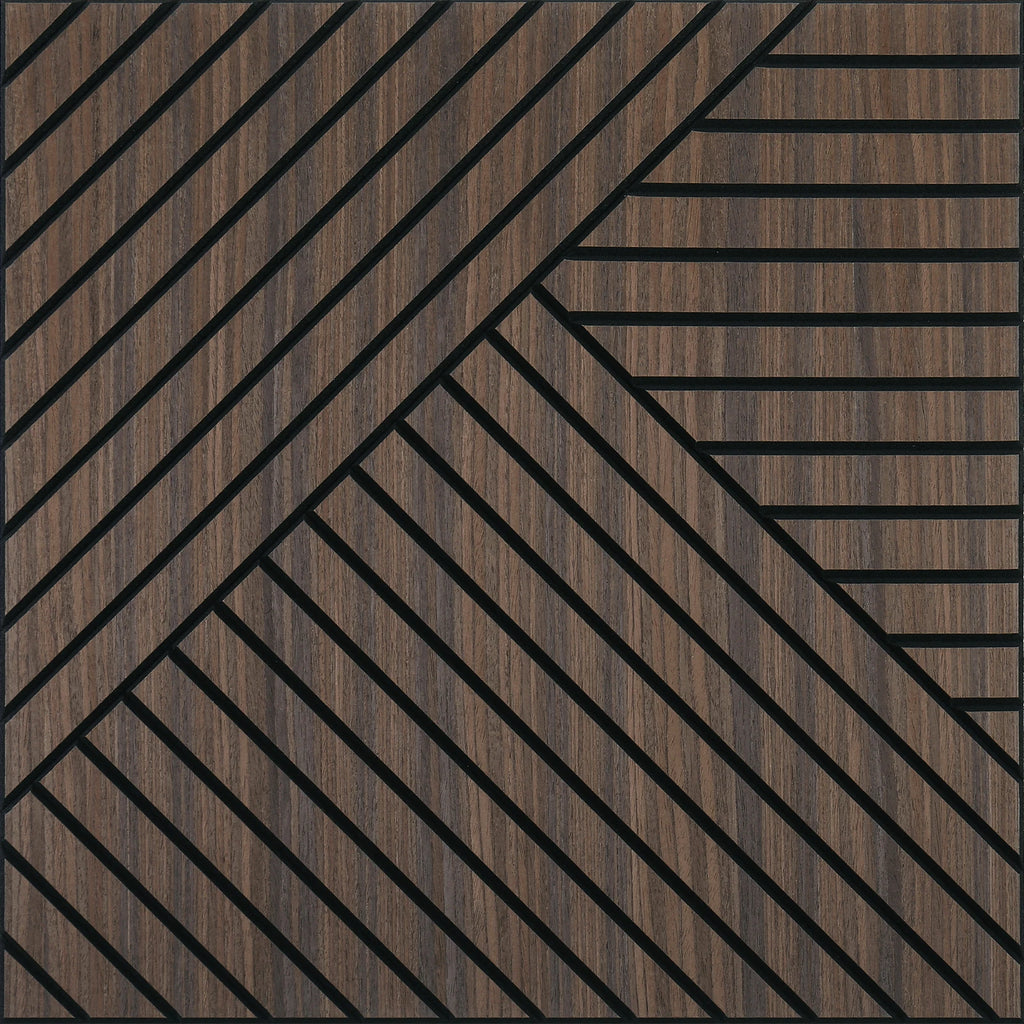 4 Packs Acoustic 3D Wood Slat Wall Panels