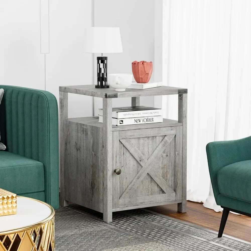 New-Farmhouse Nightstand Set Of 2