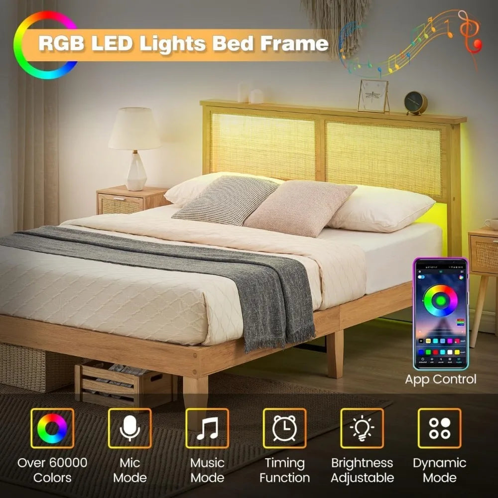 Queen Size Rattan Bed Frame
