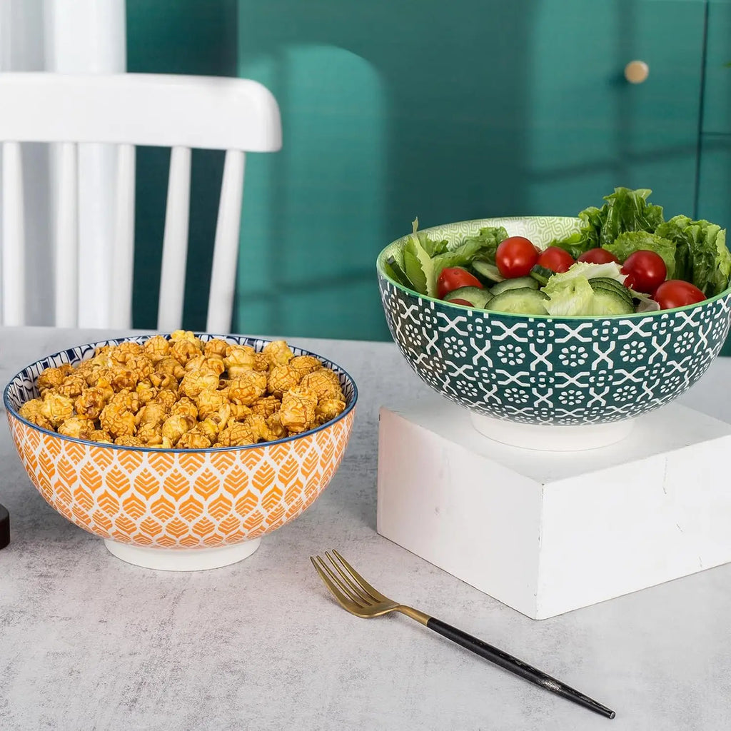 Large Ceramic Serving Bowls Set of 3