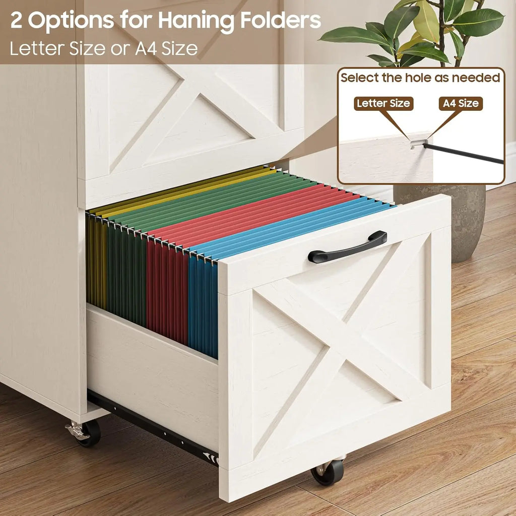 Farmhouse 2 Drawer Small File Cabinet