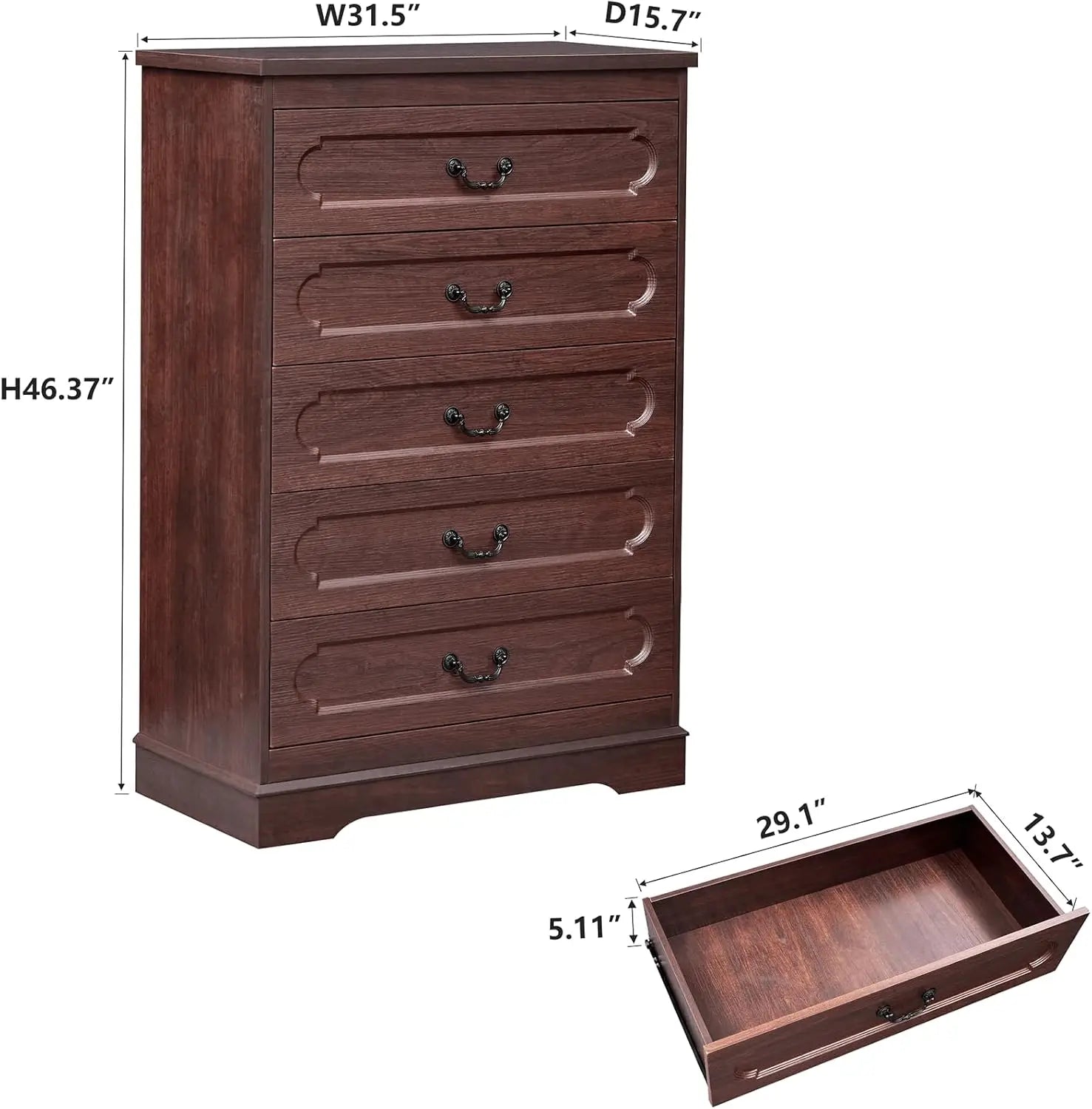Farmhouse Cherry Wood Dresser