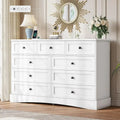 White Farmhouse Bedroom Dresser, 51.2"