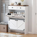 Shoe Cabinet with 2 Flip Drawers and Deodorizing Function