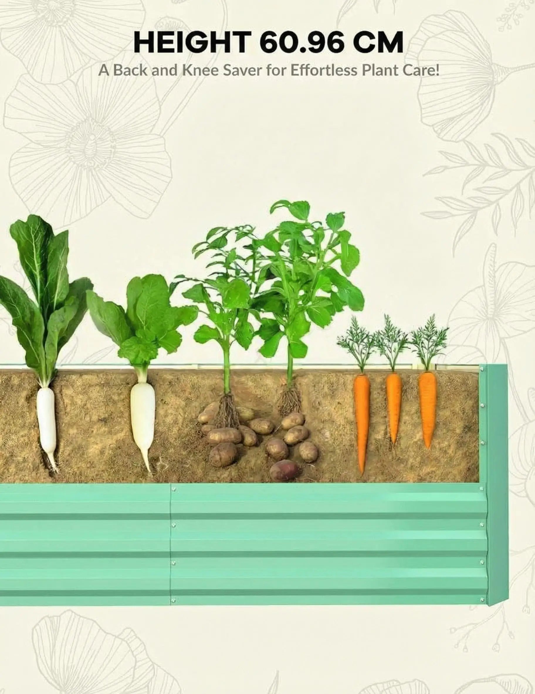 Rustproof Galvanized Raised Garden Bed