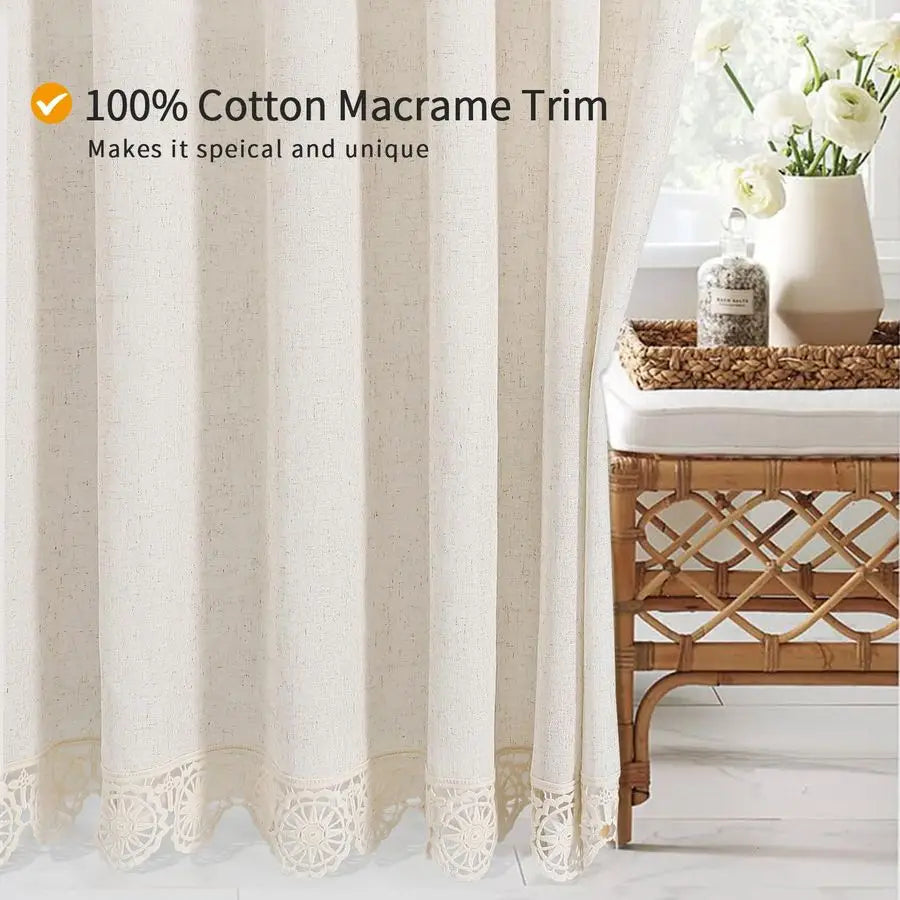 Long Farmhouse Shower Curtain Set
