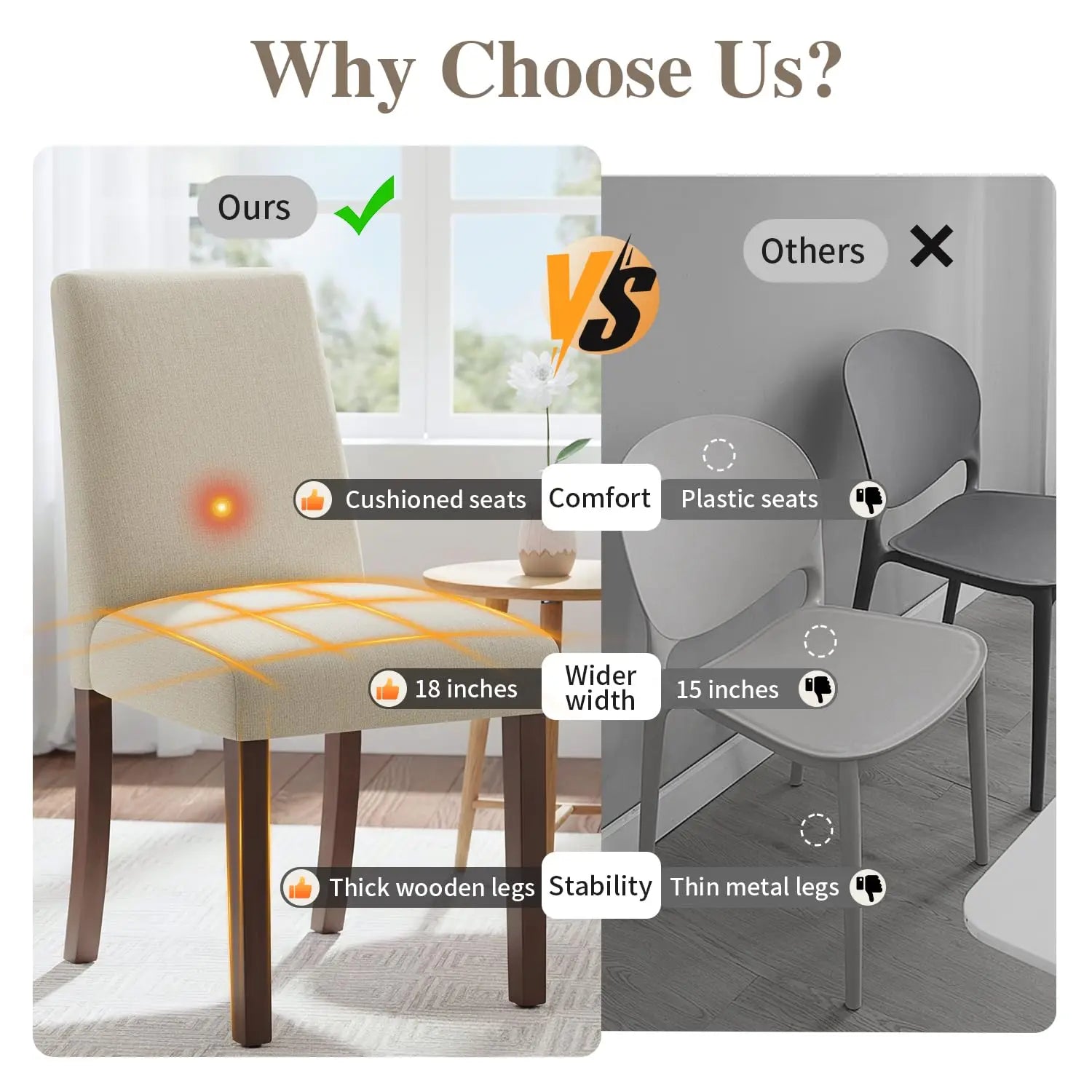 Farmhouse Dining Chairs Set of 6