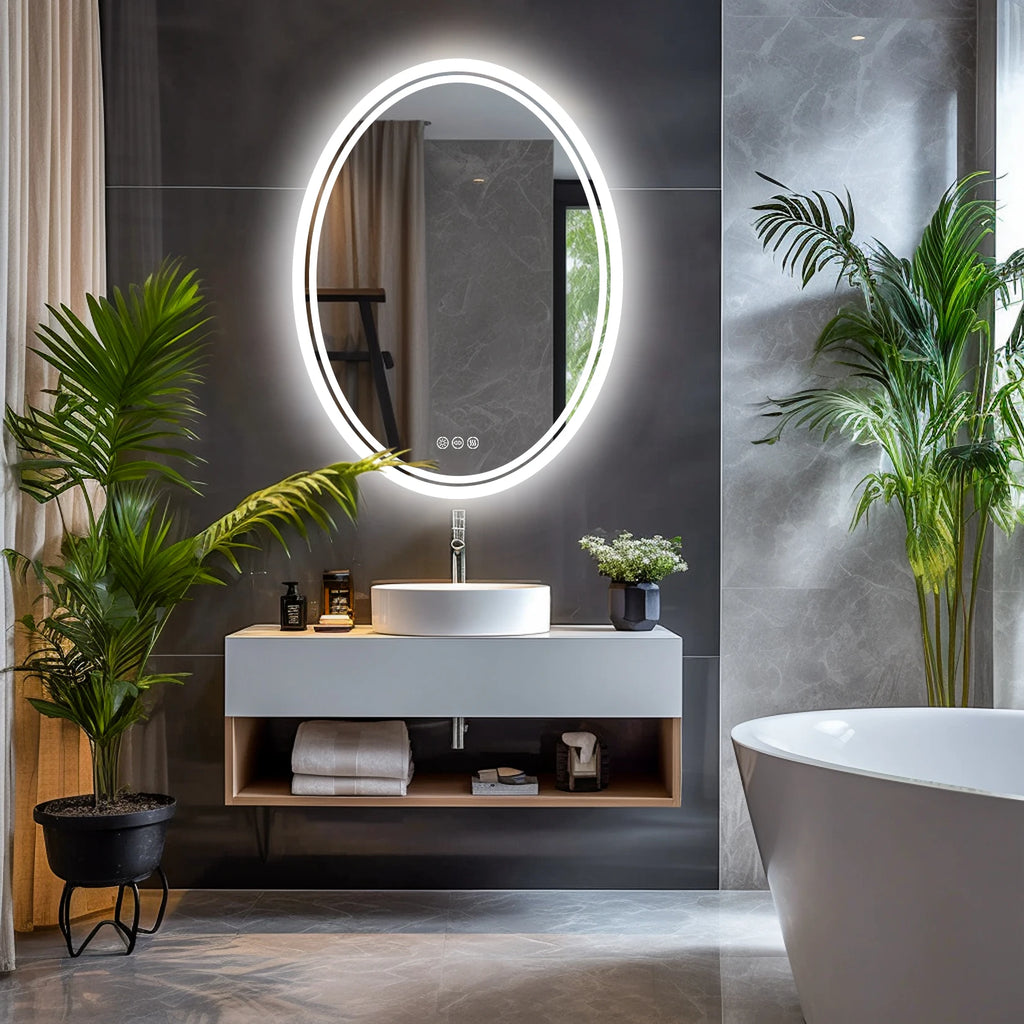 LED Backlit Anti-fog Bathroom Mirror