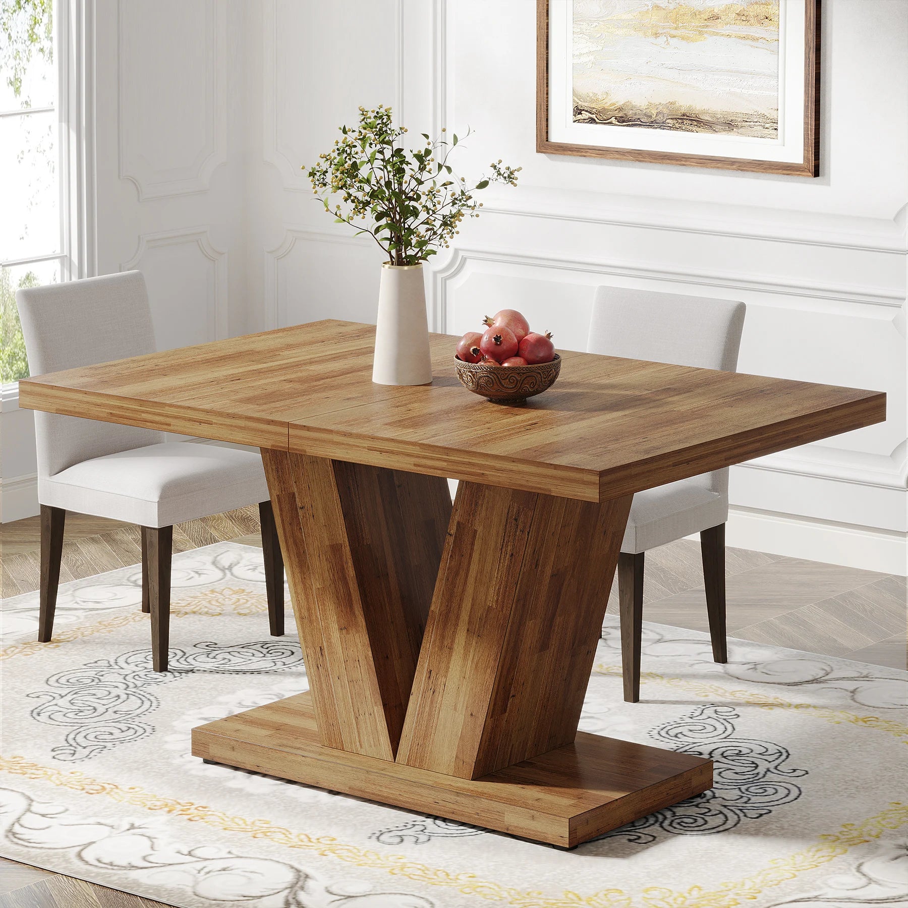 Farmhouse 47-Inch Dining Table for 4-6