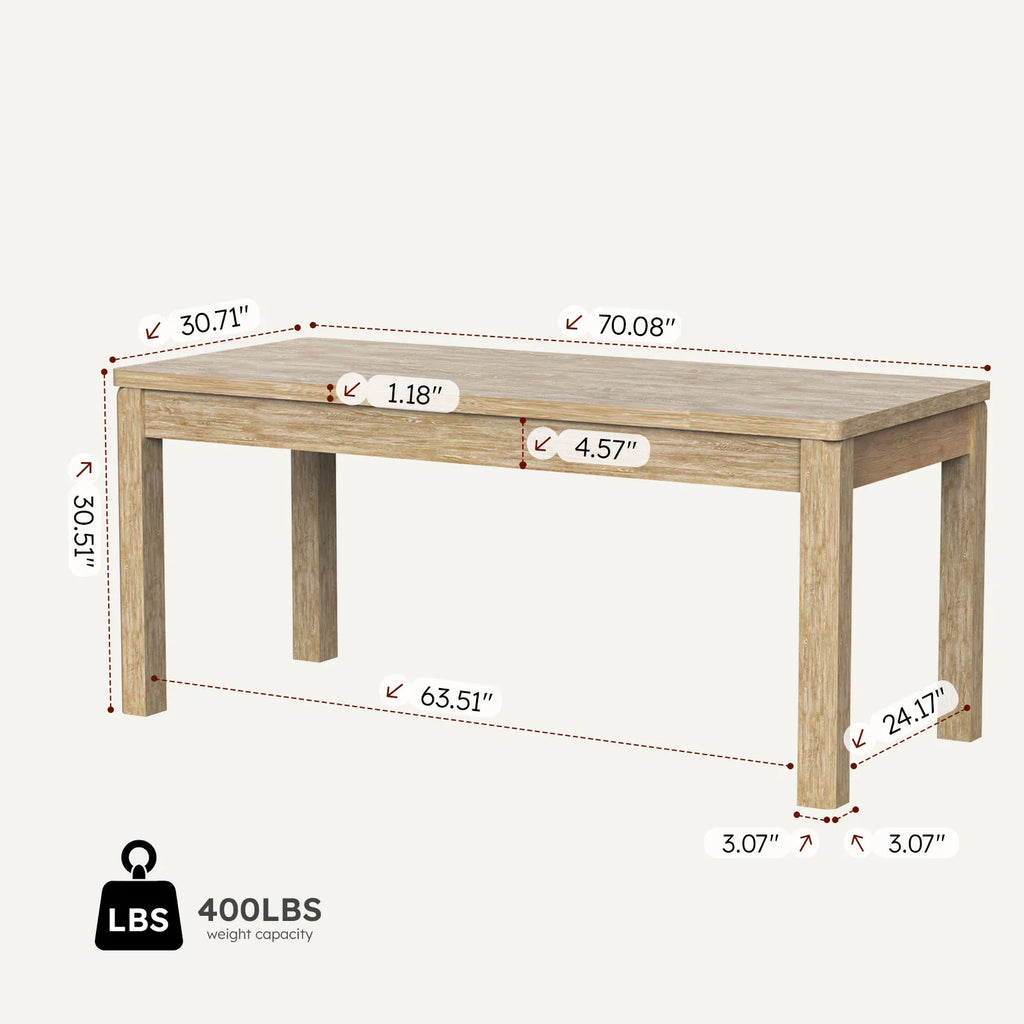 Farmhouse 70" Dining Table