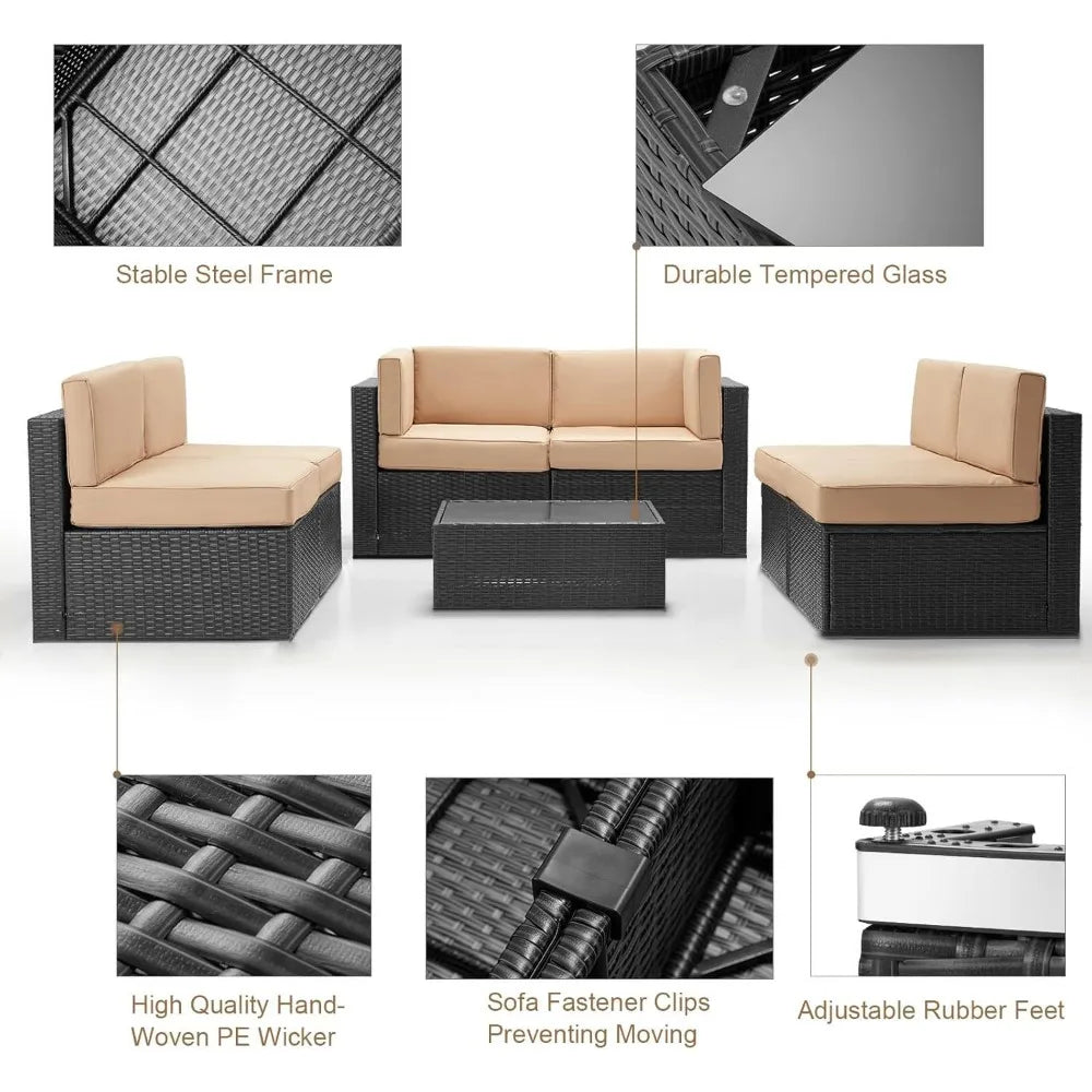7 Piece Outdoor Patio Furniture Set