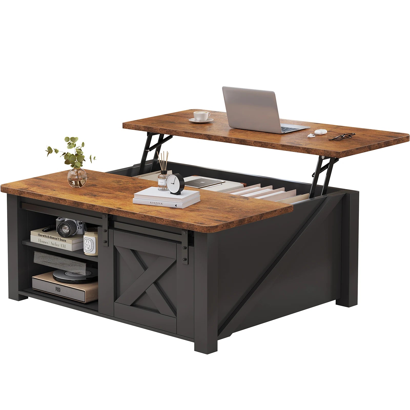 31.5" Wood Lift Top Coffee Table