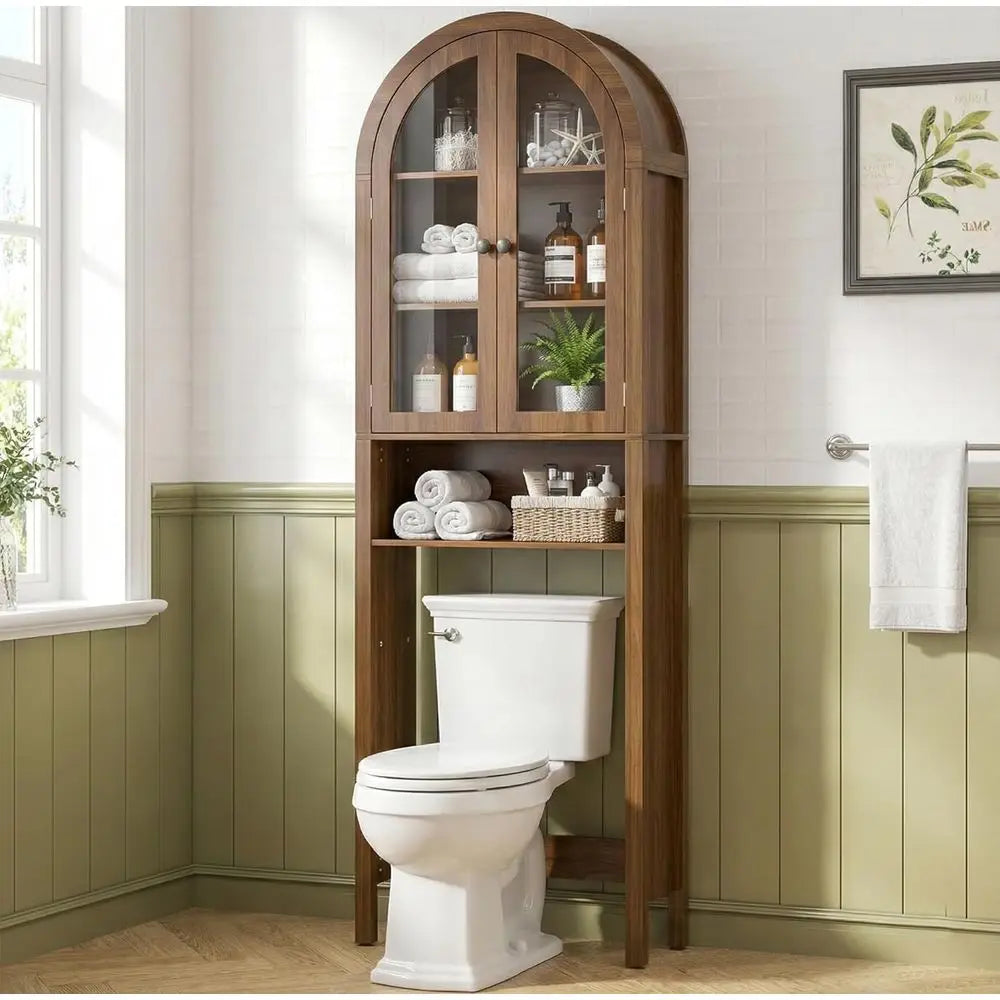 Arched Over The Toilet Storage Cabinet