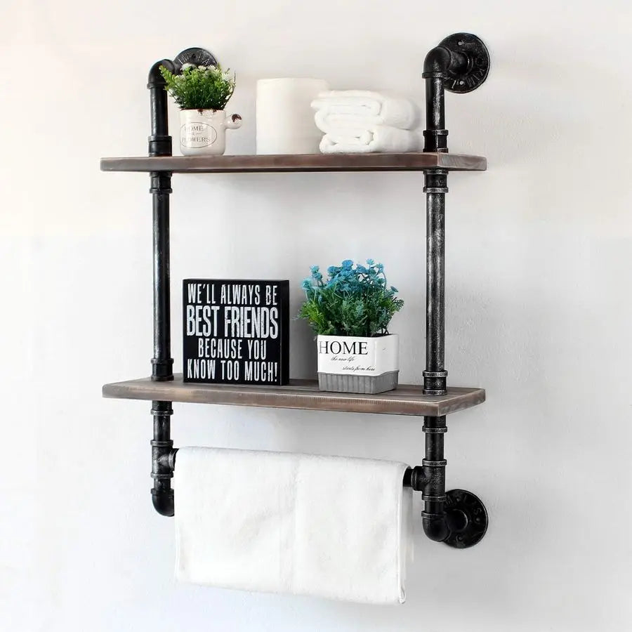 Pipe Shelf Bathroom Shelves Wall Mounted