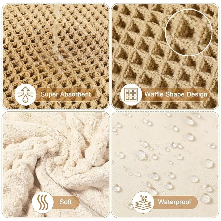 3 Pcs Farmhouse Bathroom Shower Curtain Set