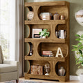 71" Tall 4 Tier Wood Bookcase