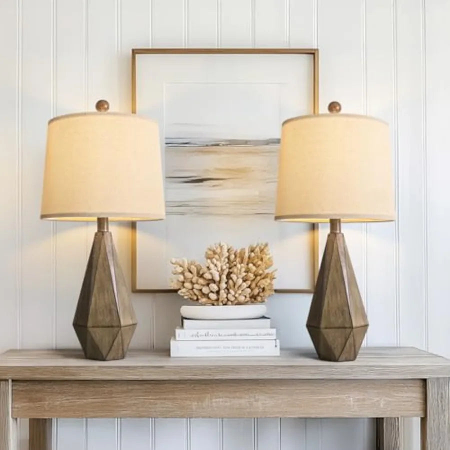 Farmhouse Table Lamp Set of 2