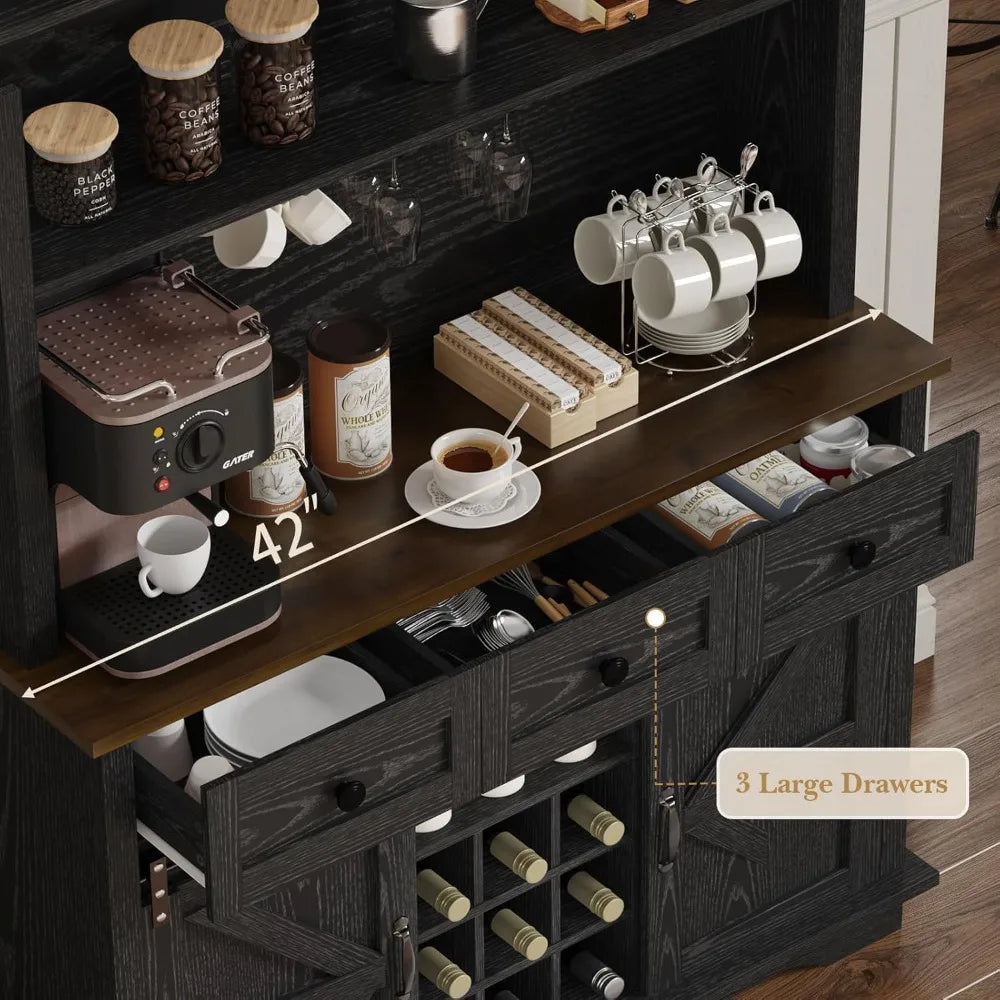 Farmhouse 63" Coffee Bar Cabinet