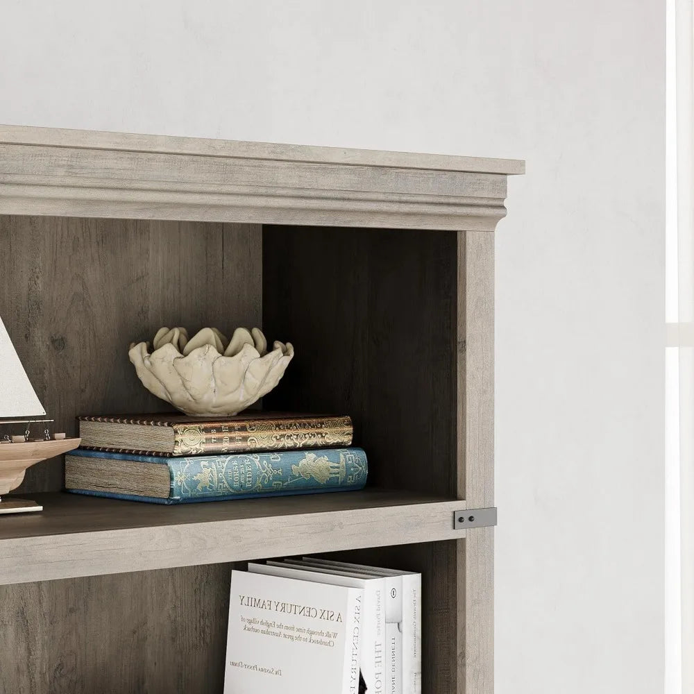 5 Tier Farmhouse Bookcase with Storage