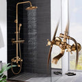 Antique Brass Bathroom Rain Shower System