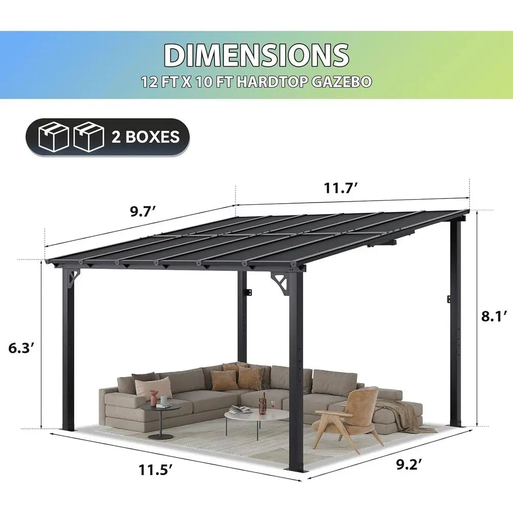 12x 10 Premium Lean-To Gazebo