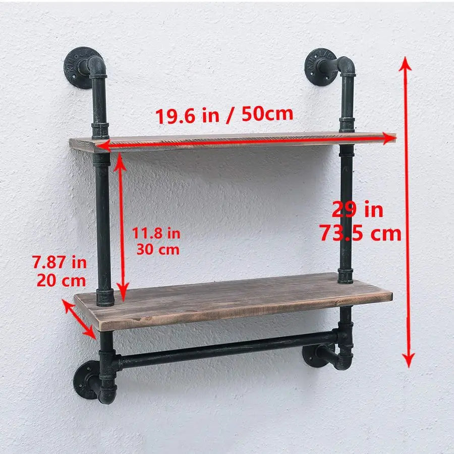 Pipe Shelf Bathroom Shelves Wall Mounted