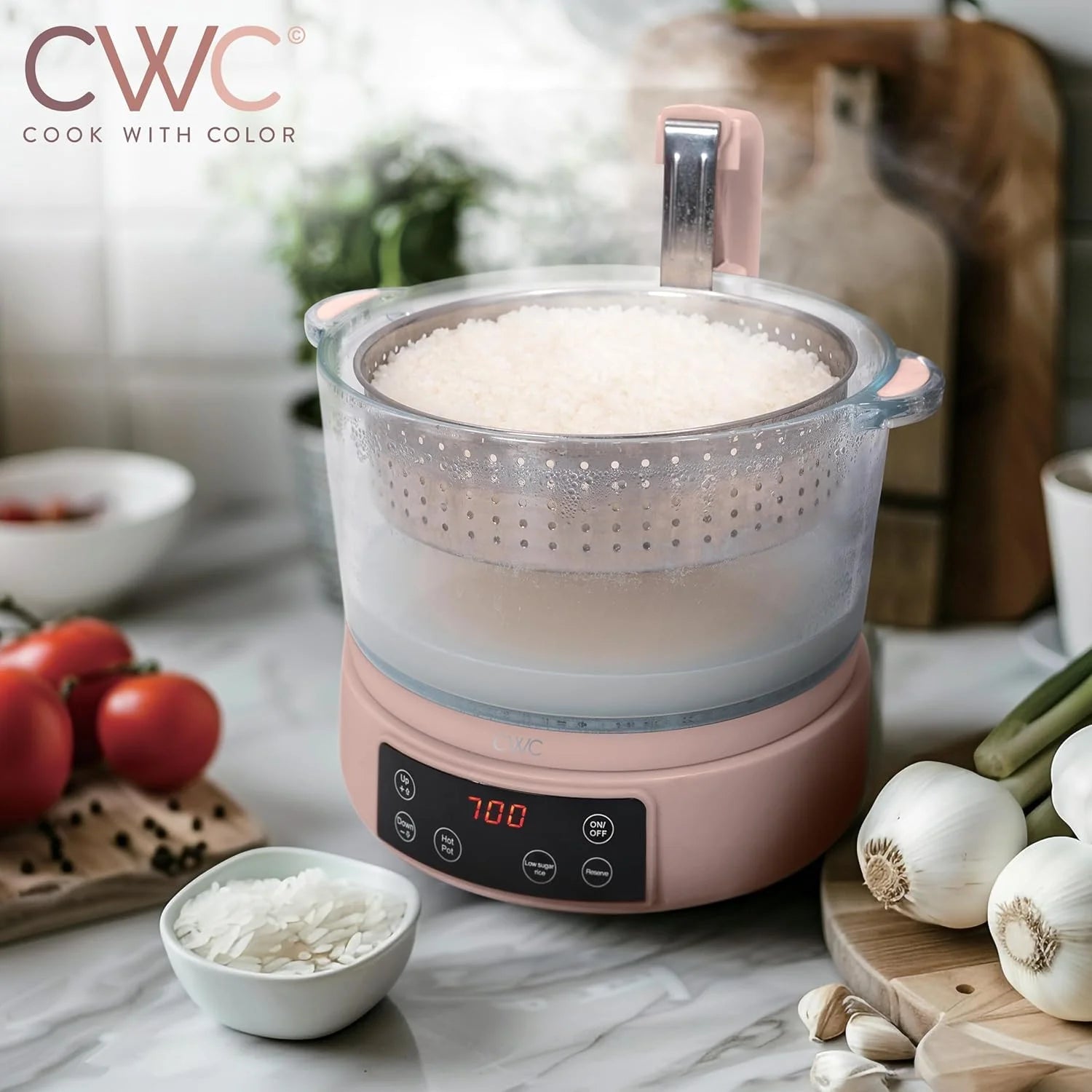 Glass Low Carb 6 Cup Rice Cooker