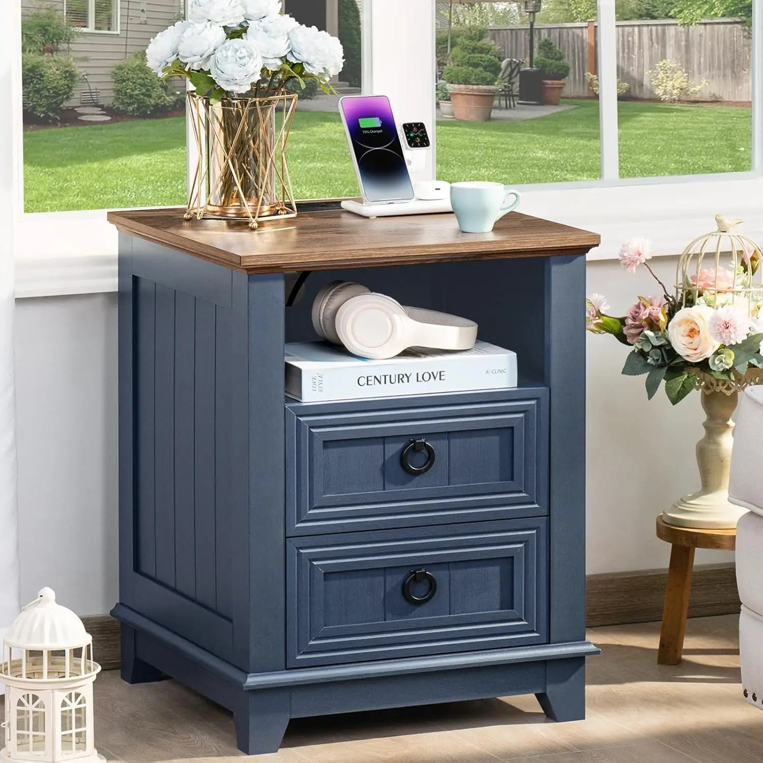 18" Farmhouse Nightstand