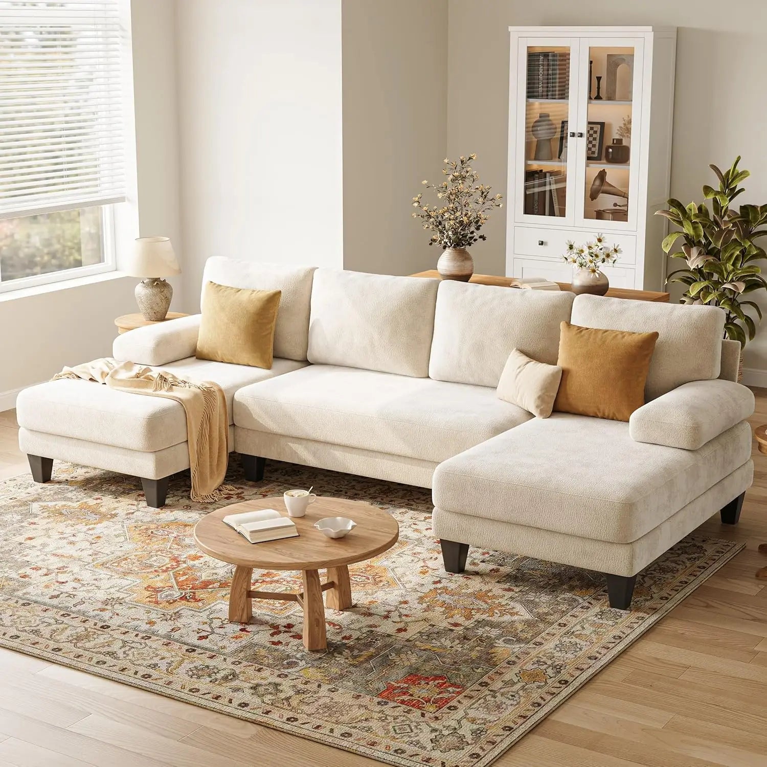 112" U-Shaped Sectional Sofa