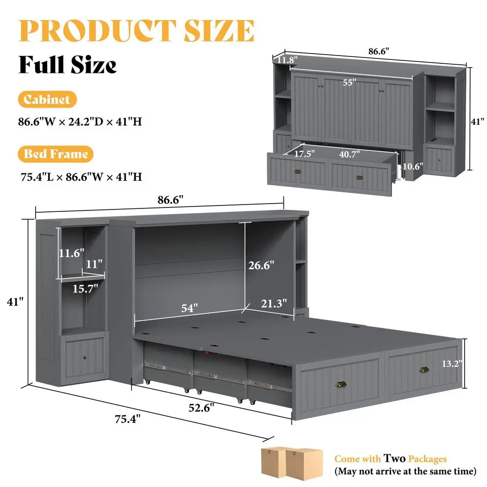 Farmhouse Full Size Murphy Bed