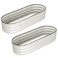 2 Pcs 4.5x2x1ft Oval Raised Garden Bed