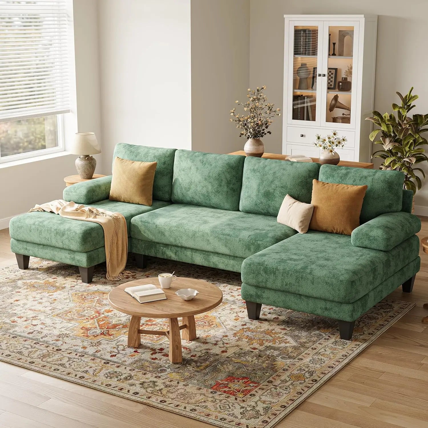 112" U-Shaped Sectional Sofa