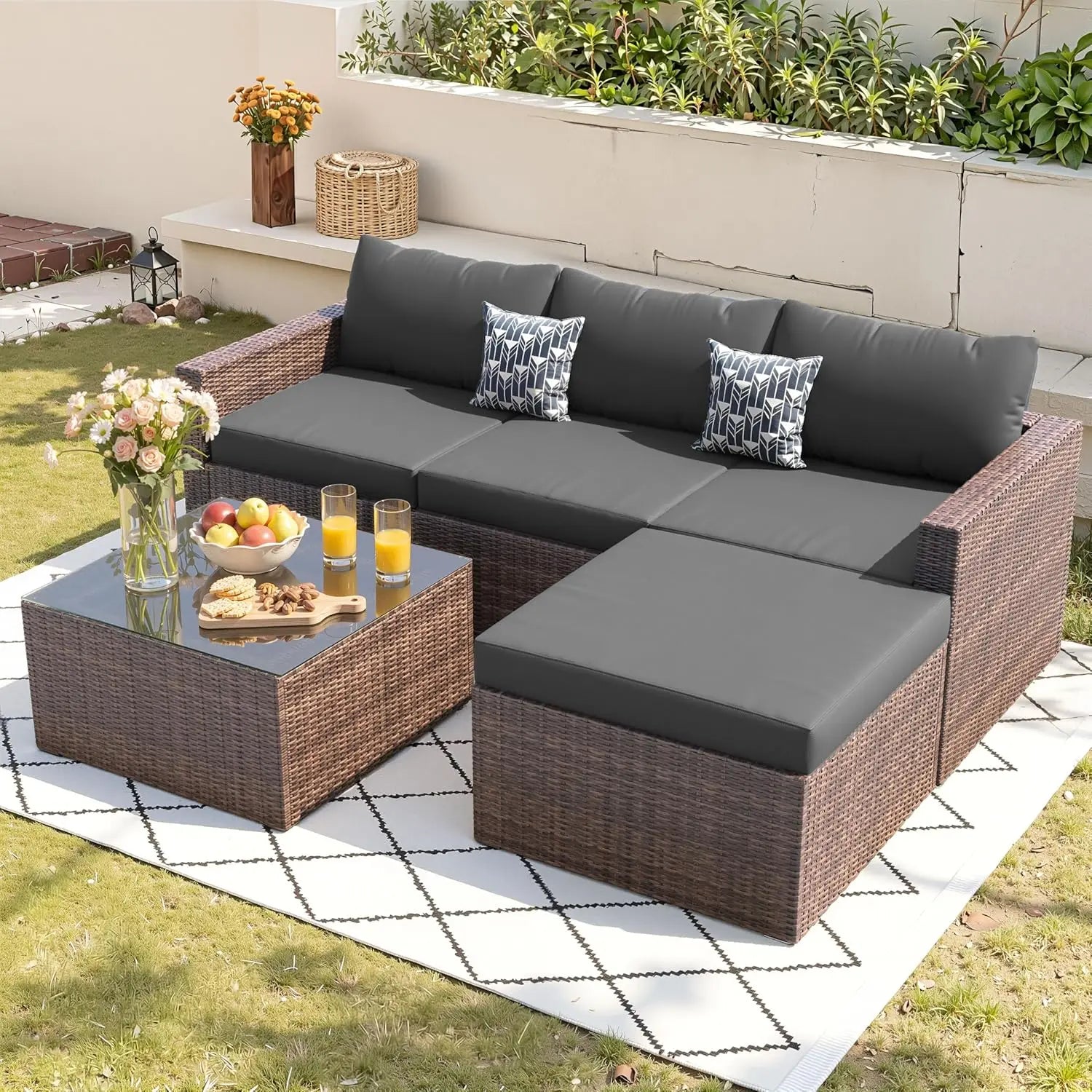 5 Piece Patio Furniture Set