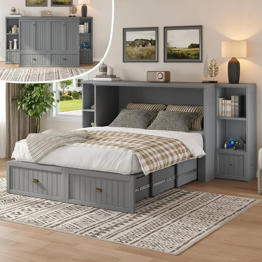 Farmhouse Full Size Murphy Bed