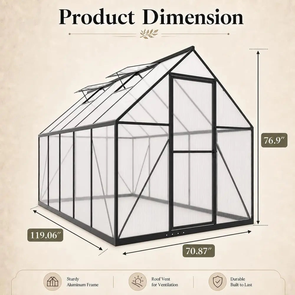 Greenhouse Kits for Outdoors, 6x10 FT
