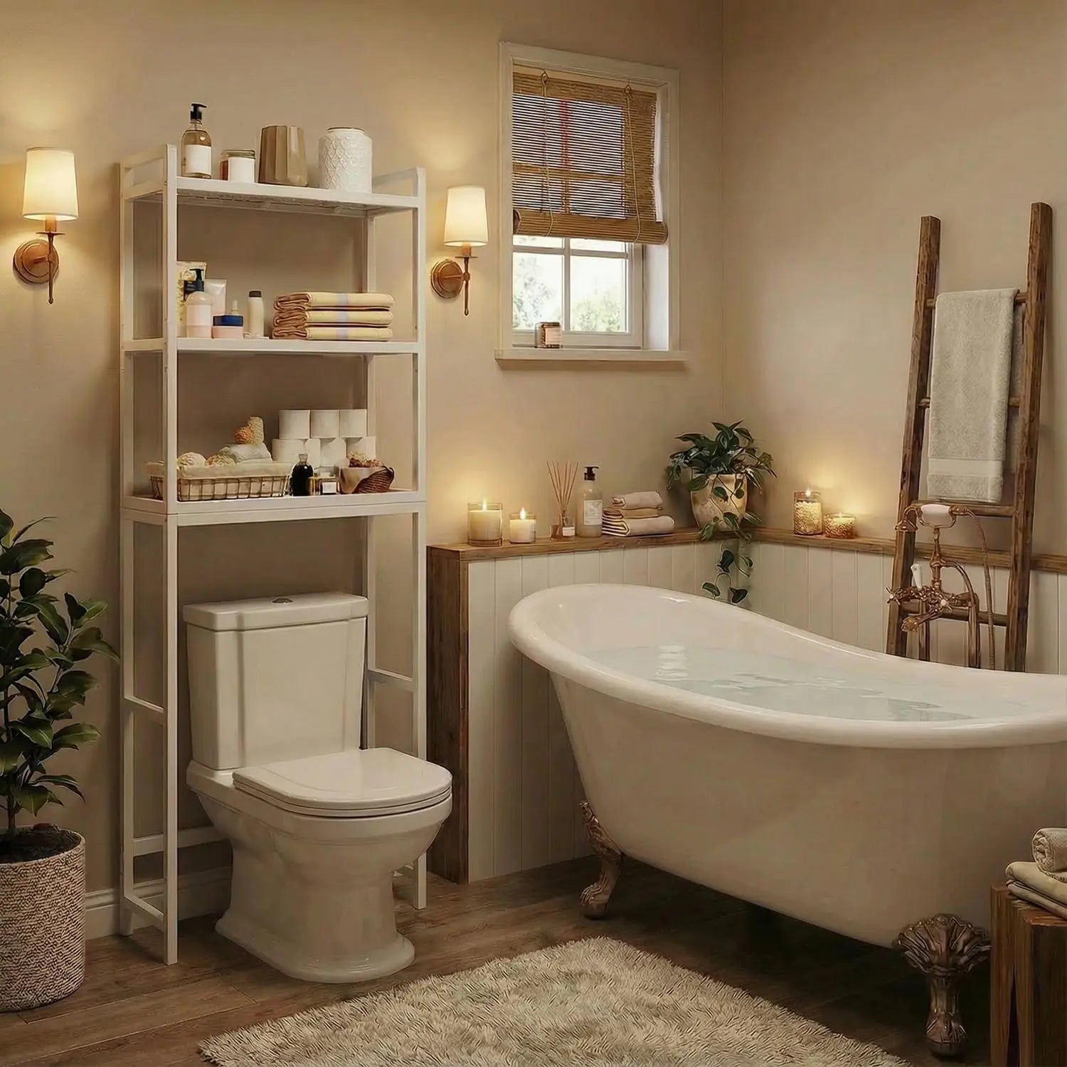 3-Tier Bamboo Over-The-Toilet Shelf