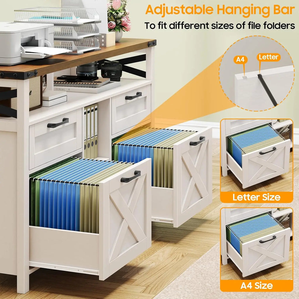 Farmhouse Filing Organization Storage Cabinet
