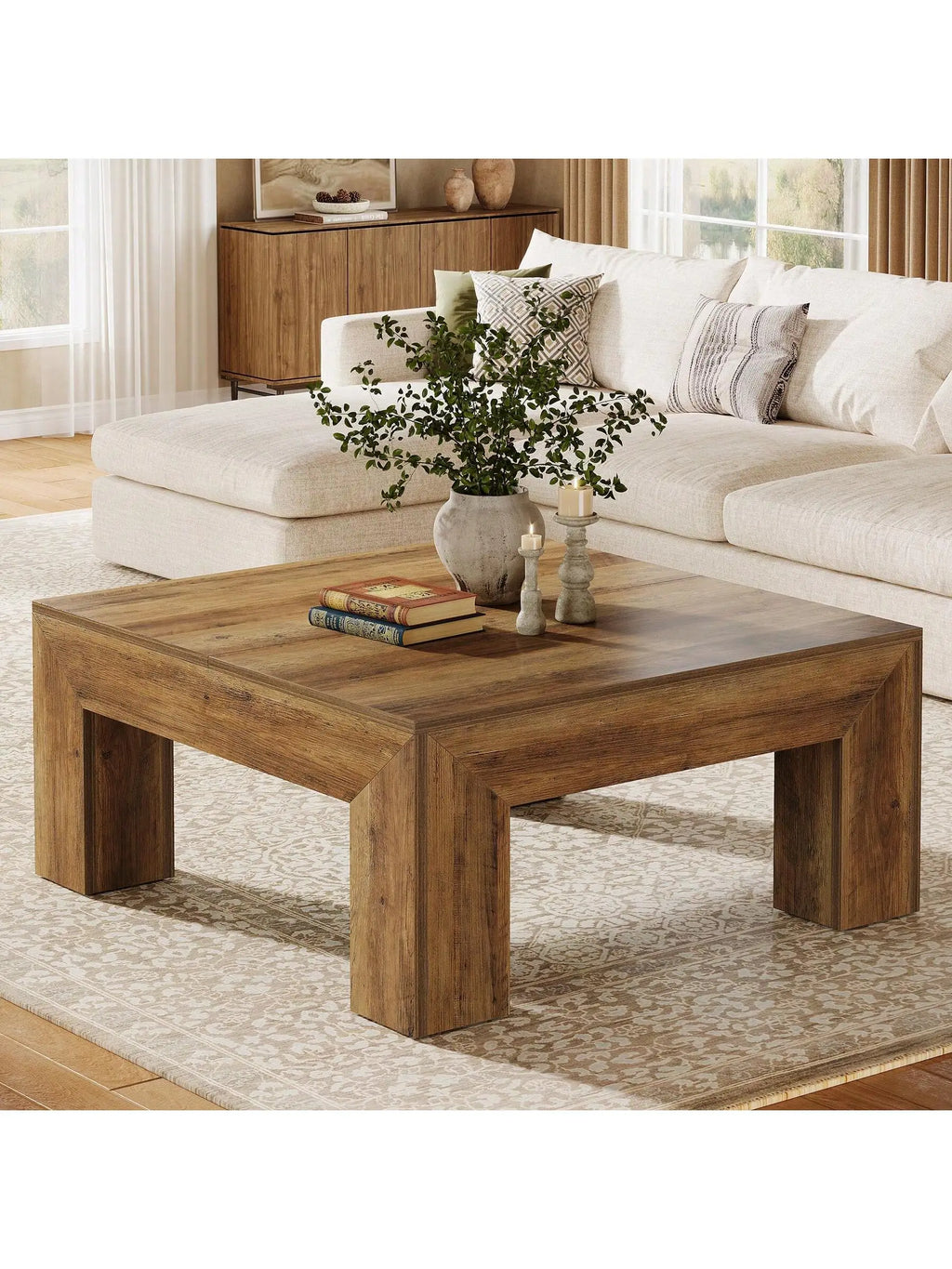 39.4-Inch Square Coffee Table