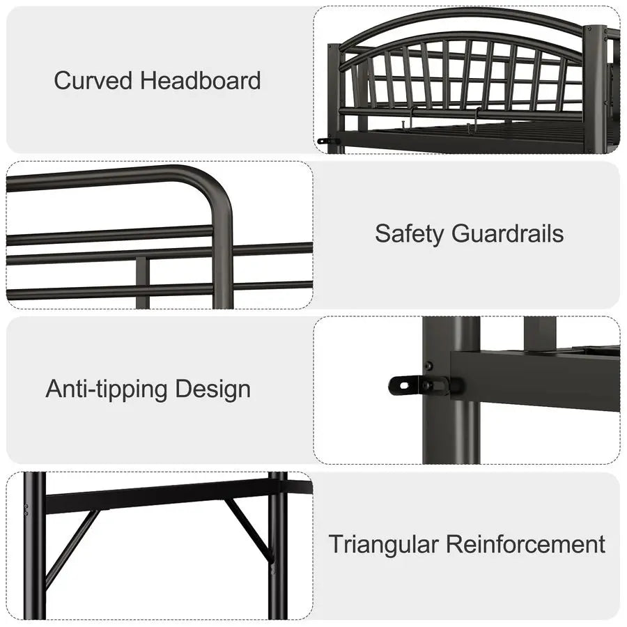Twin Loft Bed with Bedside Caddy