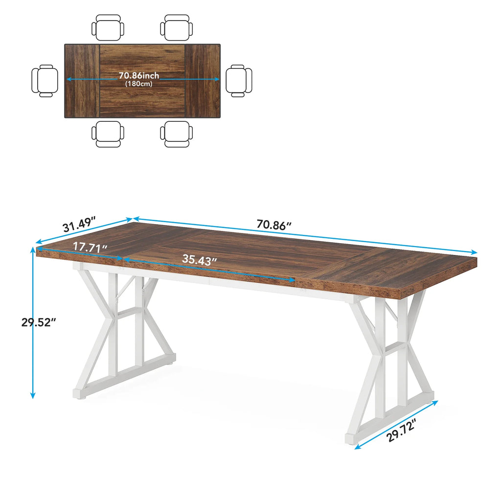 70.8" Dining Table for 6