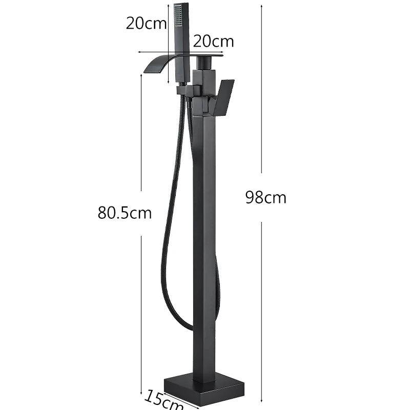 Floor Standing Bathtub Faucet with Shower Set