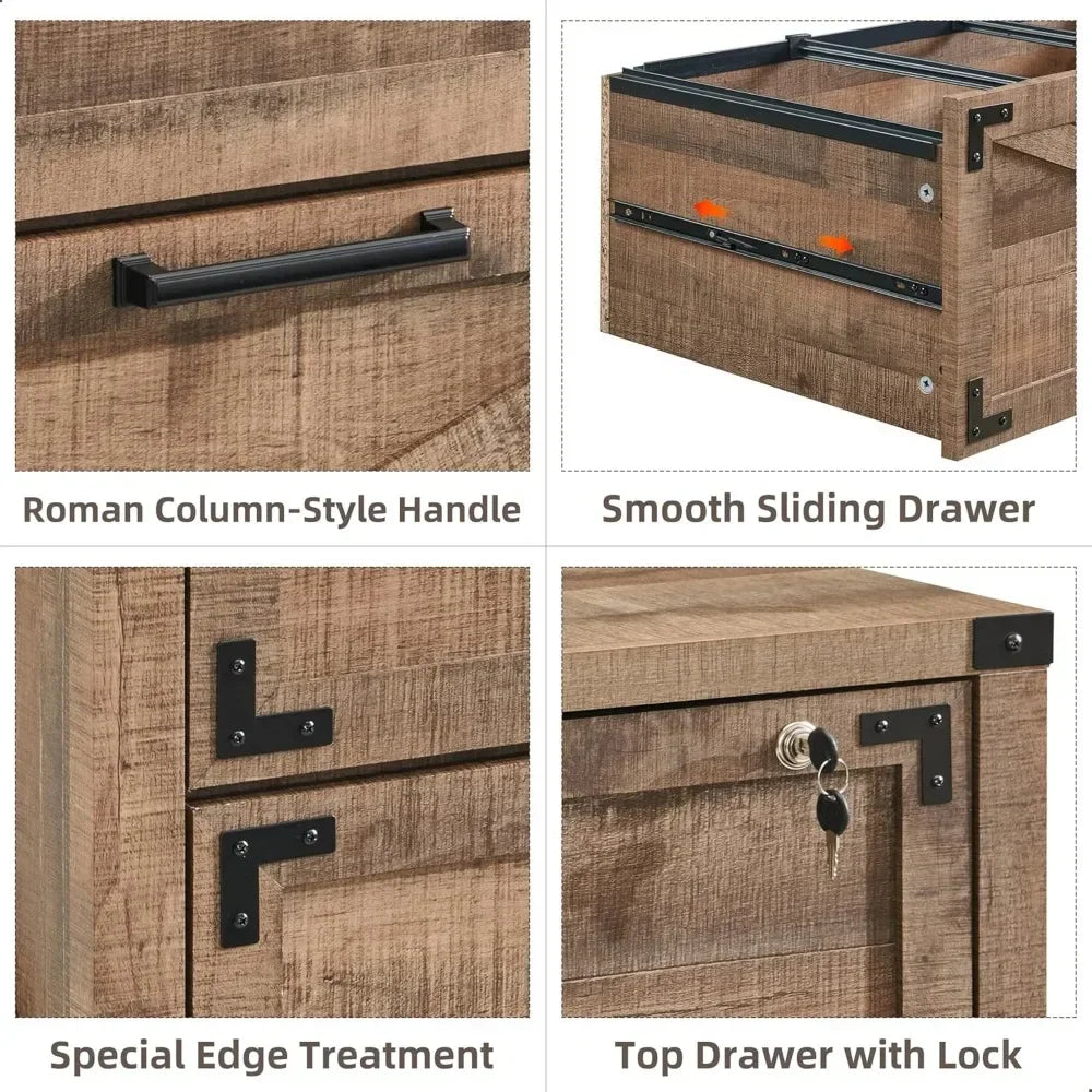 2 drawer farmhouse file cabinet
