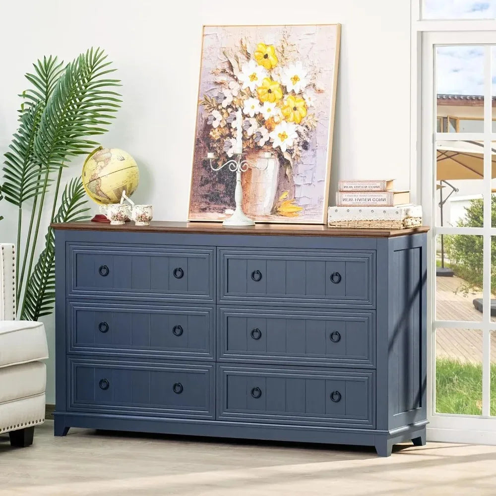Farmhouse 54" 6-Drawer Dresser