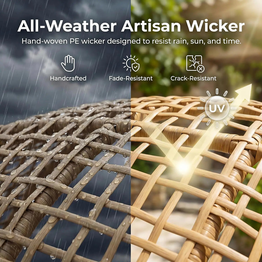Indoor Outdoor Egg Chair with Ottoman