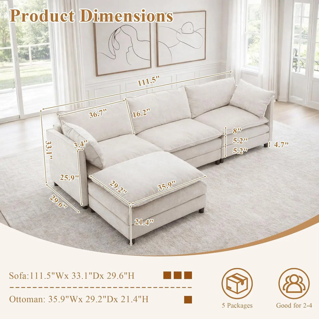108" L Shaped Couch